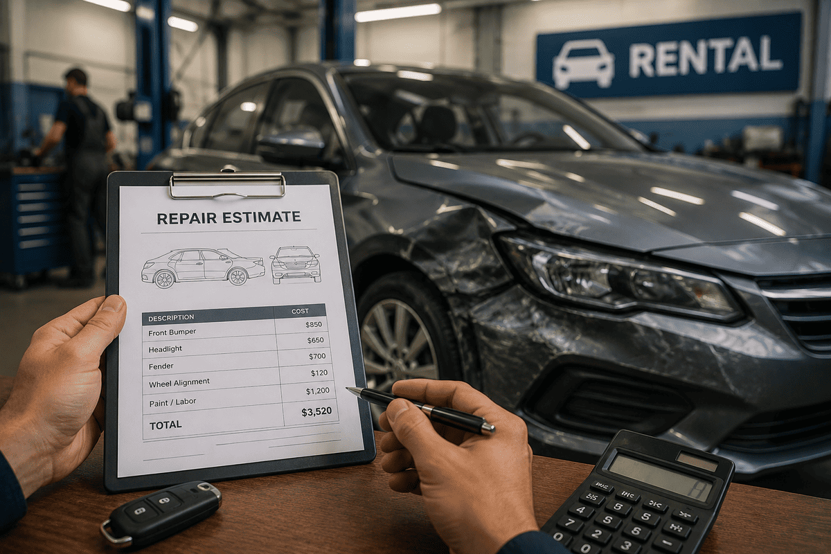 what happens if rental car is damaged
