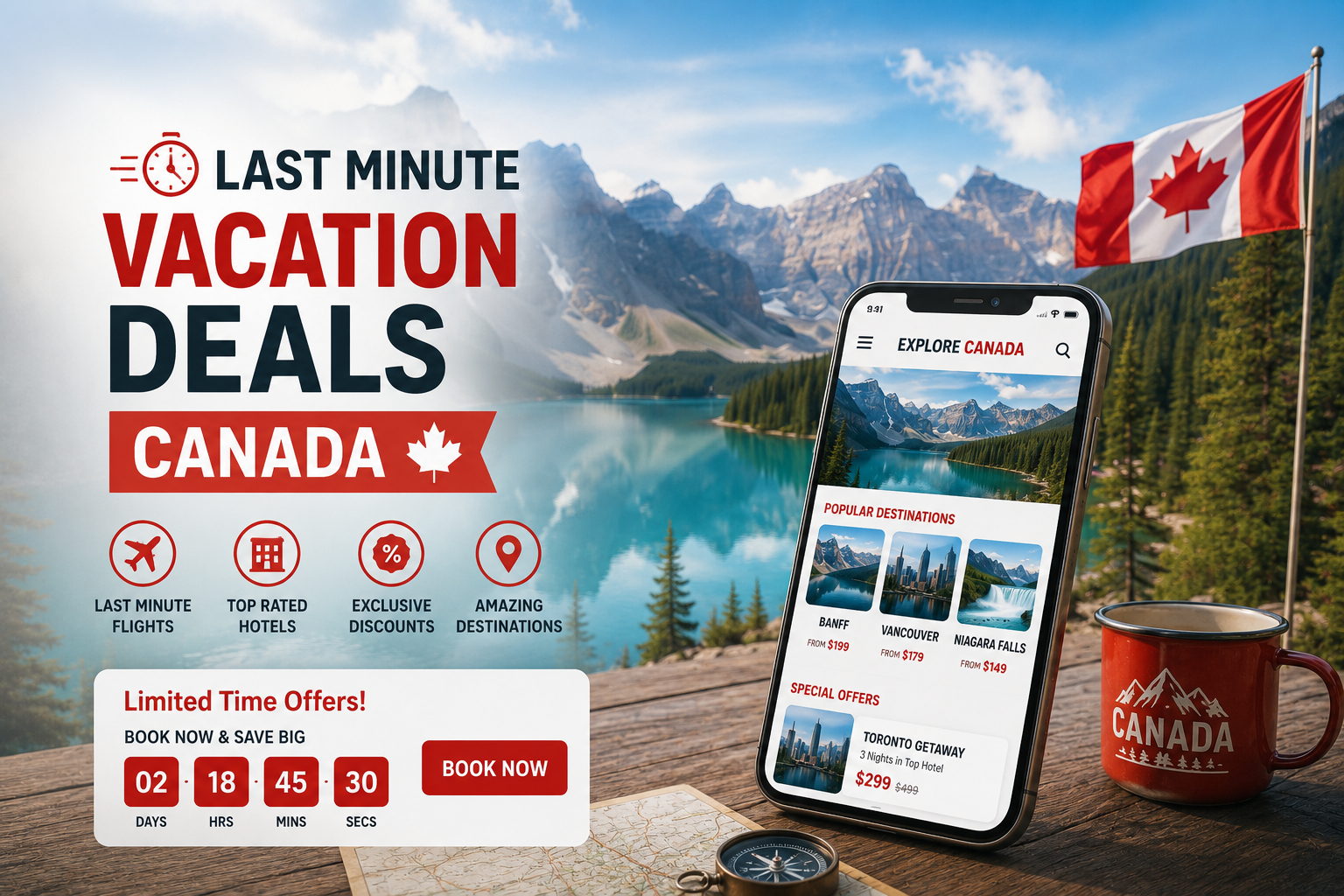 last minute vacation deals Canada