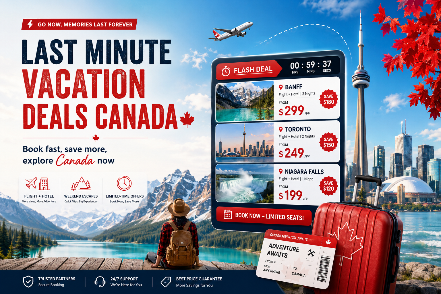 last minute vacation deals Canada
